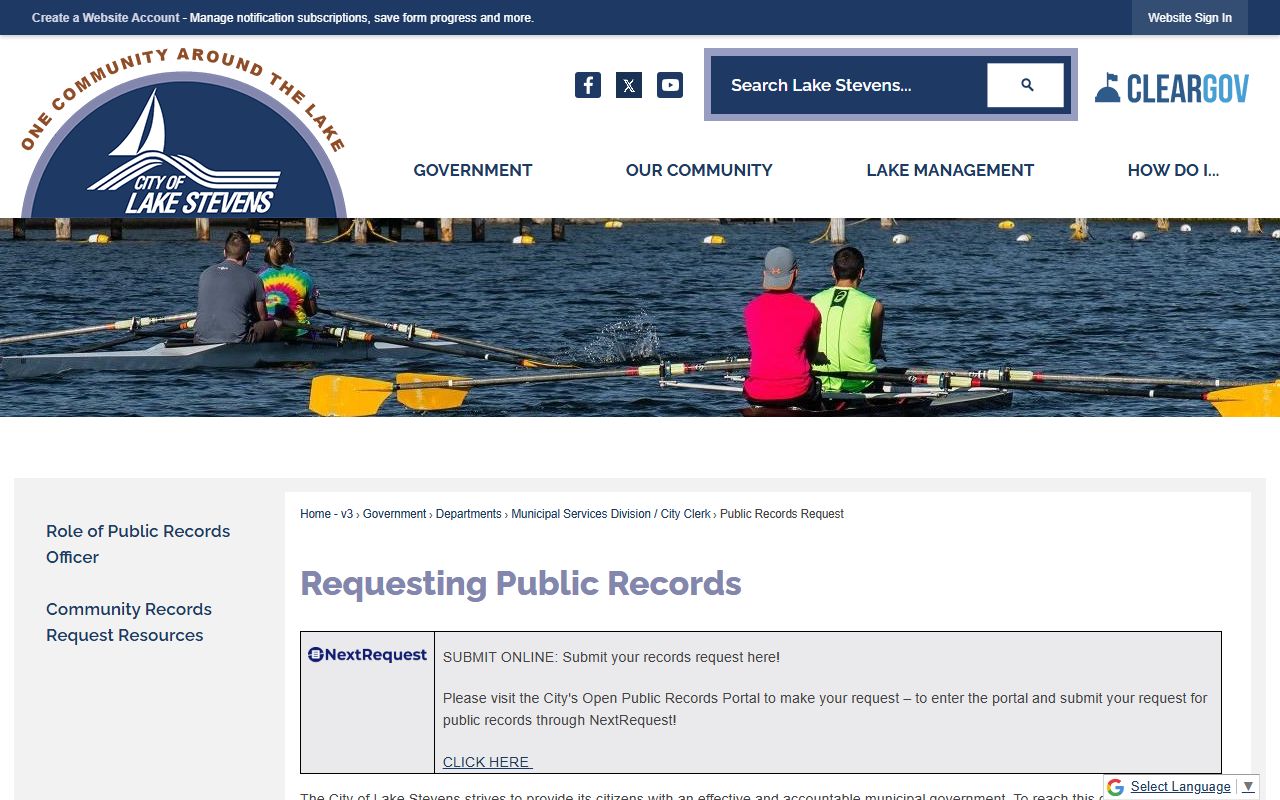 Lake Stevens jail mugshots public records request portal