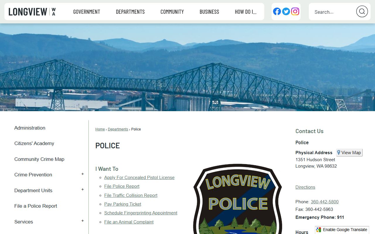 Longview jail mugshots police department records page