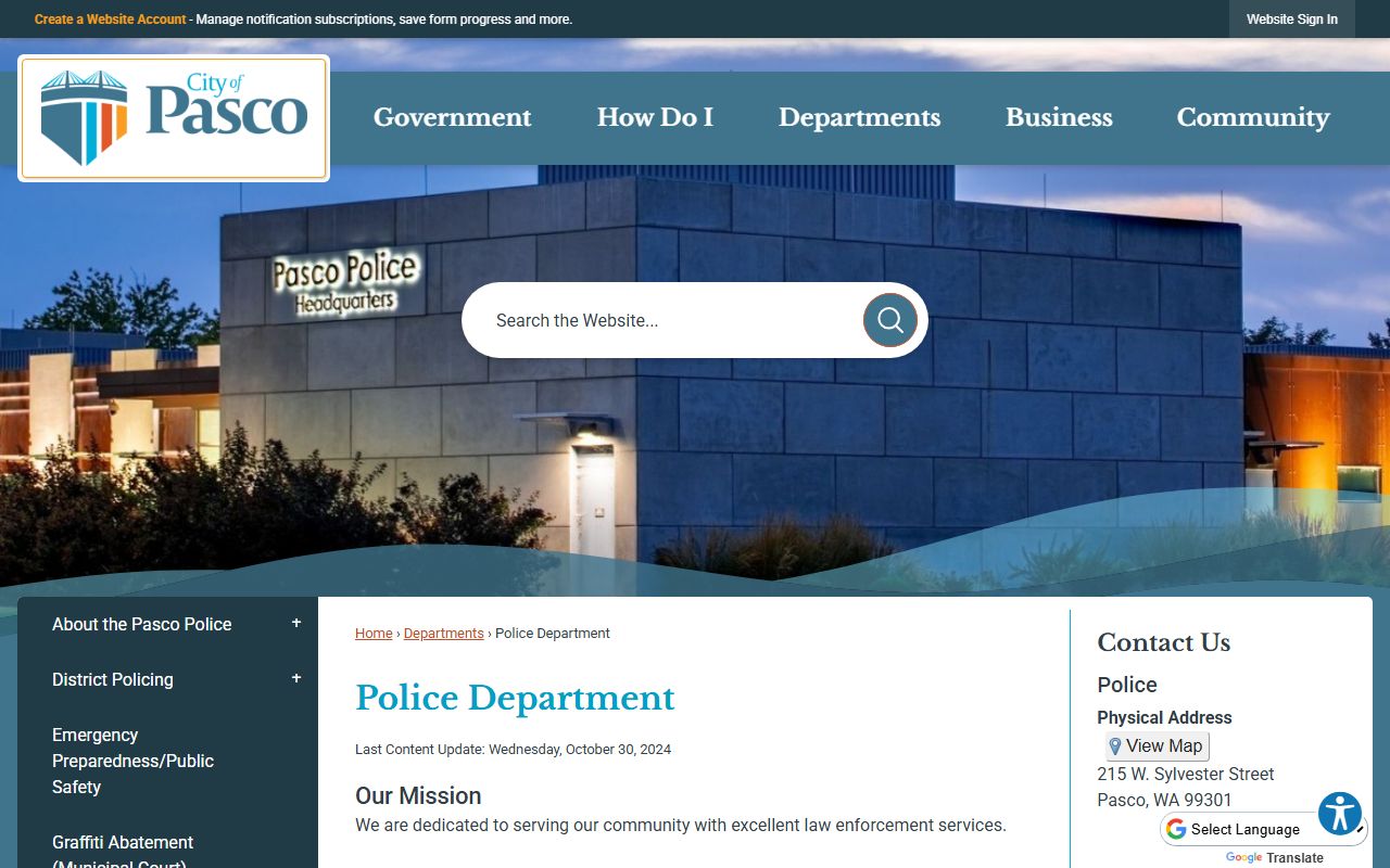 Pasco jail mugshots Pasco Police Department page