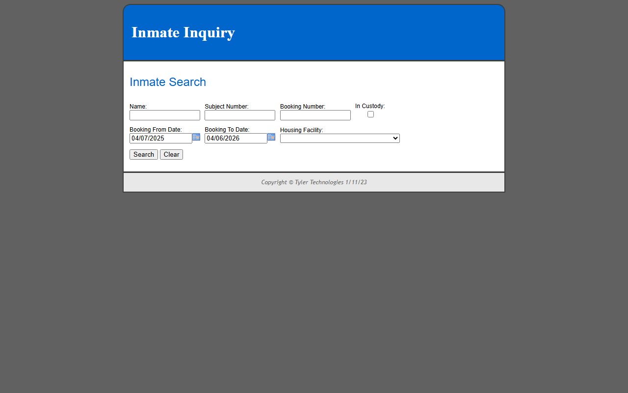 Benton County jail mugshots inmate search portal