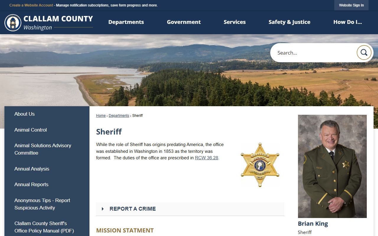 Clallam County jail mugshots sheriff office