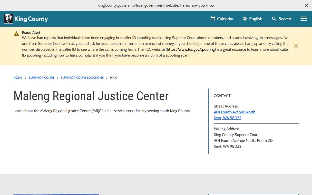 King County jail mugshots Maleng Regional Justice Center