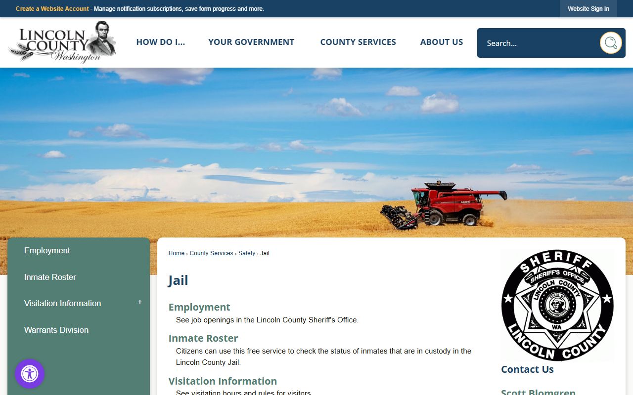 Lincoln County jail mugshots from the Lincoln County Jail in Davenport