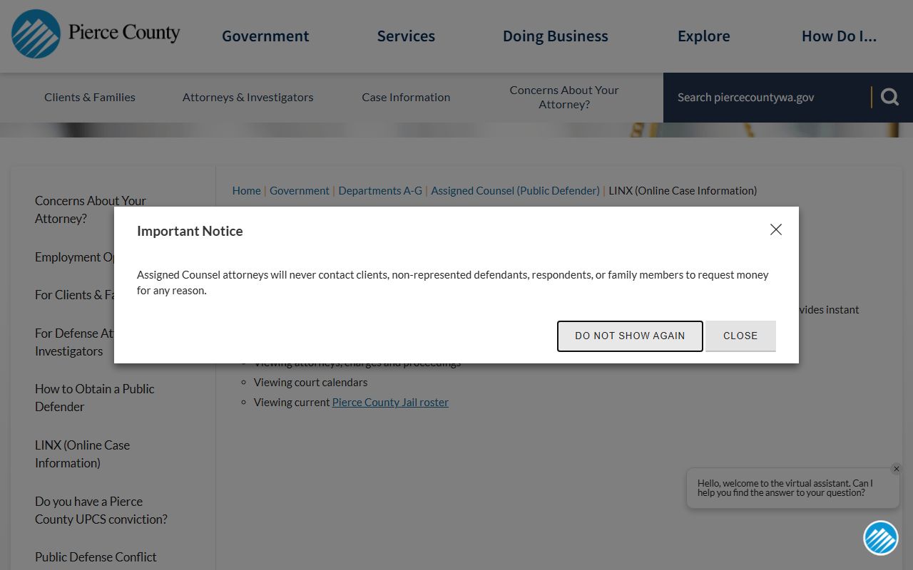 Pierce County jail mugshots LINX online information