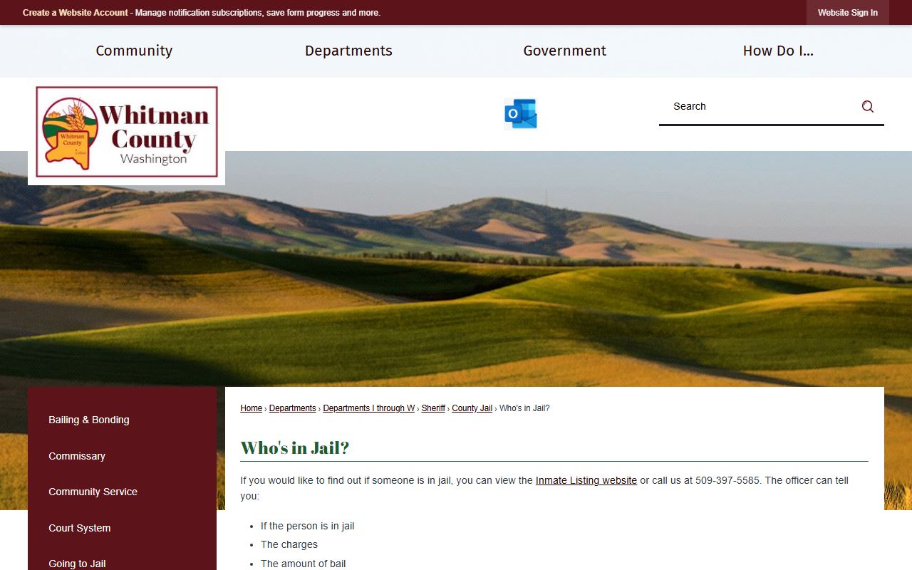 Whitman County jail mugshots whos in jail portal